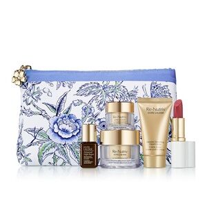 Estee Lauder set skincare cream lip lipstick serum hamd cream